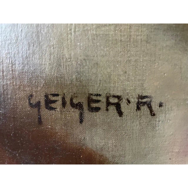 Richard Geiger Large Oil on Canvas Master Painting Scene, Commedia Dell’arte. For Sale - Image 12 of 13