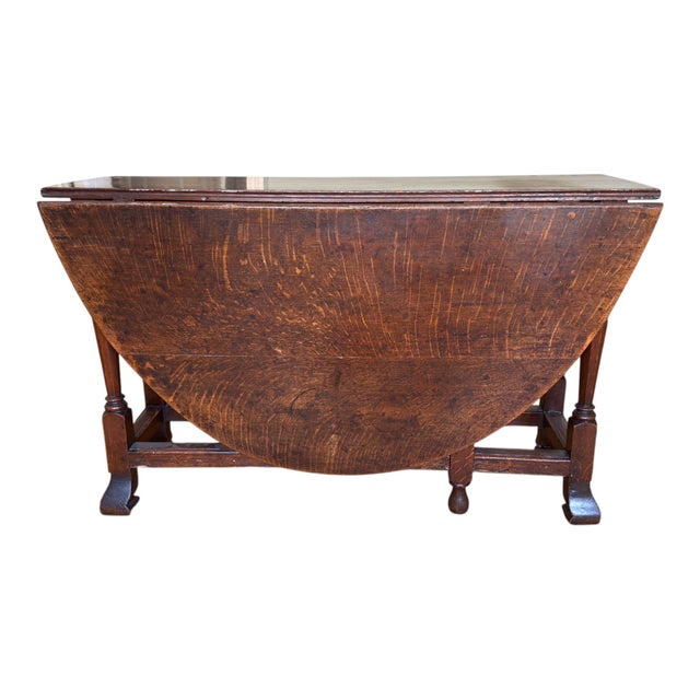 17th Century William & Mary Oak Gateleg Dining Table from Elaine Phillips Provenance, 1690 For Sale - Image 6 of 16