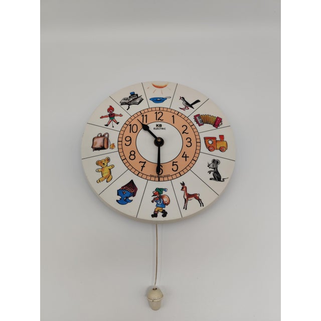 Plastic KB Electric Wall Clock with Reuge Swiss Music Box, 1960s For Sale - Image 7 of 9
