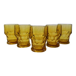 Midcentury Viking Moser Honey Shaded Tumblers, Set of 5 For Sale