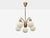 Danish Modern, Pendant Light, Brass, Opal Glass, Denmark, 1970s For Sale - Image 4 of 11