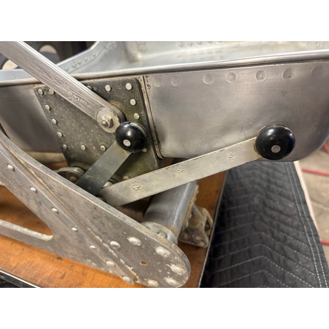 Mid 20th Century American Military Aluminum Aircraft Seat With Weber Headrest For Sale - Image 11 of 12