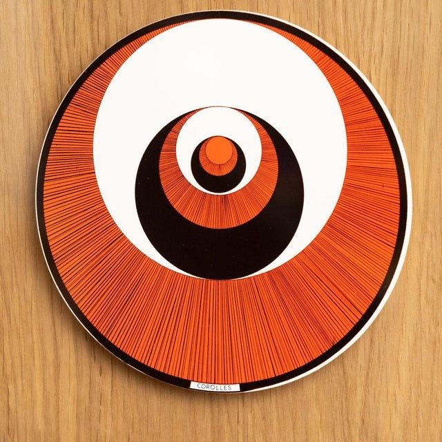 Black Marcel Duchamp, Red Black and White Corolles Rotorelief from Konig Series 133, 1987, Wood For Sale - Image 8 of 14