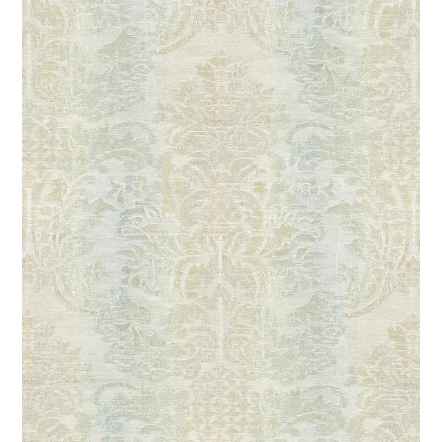 Sample - The House of Scalamandré Sorrento Linen Damask Fabric, Mineral For Sale
