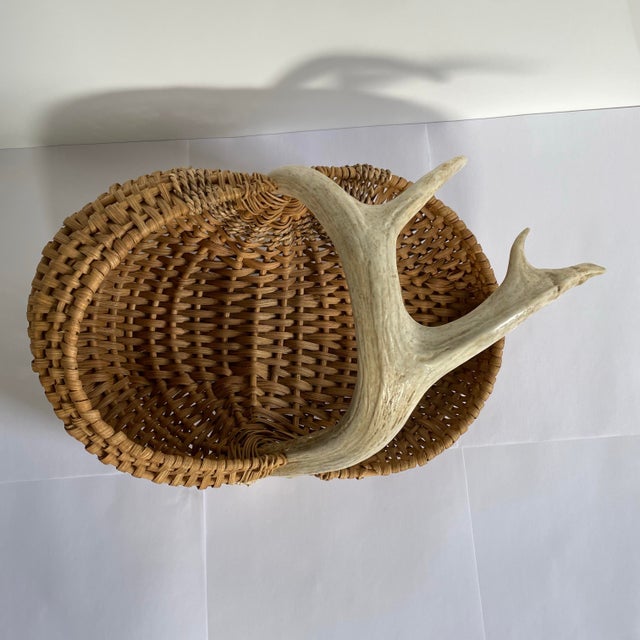 A vintage 1970’s antler basket. The basket relies on the natural irregular shape of the antler making the piece one of a...