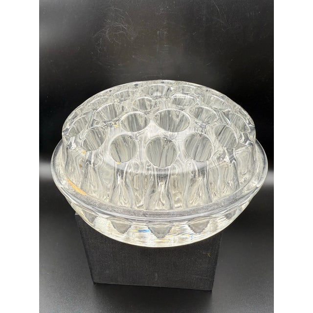 Glass 37 Hole Antique Glass Flower Frog For Sale - Image 7 of 12