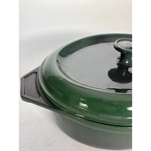 Metal Green Cast Iron Casserole Dish, France, 1970s For Sale - Image 7 of 13
