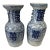 Pair of 16" Double Happiness Blue/WHT Vases For Sale