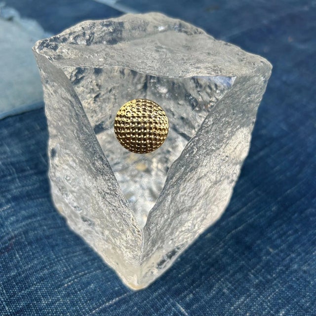 Japanese Paperweight in Crystal, 1970s For Sale - Image 9 of 18
