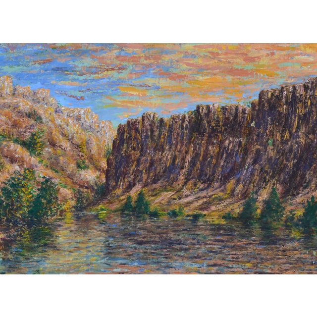 American Mid 20th Century "Utah Desert Range" Landscape Painting, Framed For Sale - Image 3 of 8