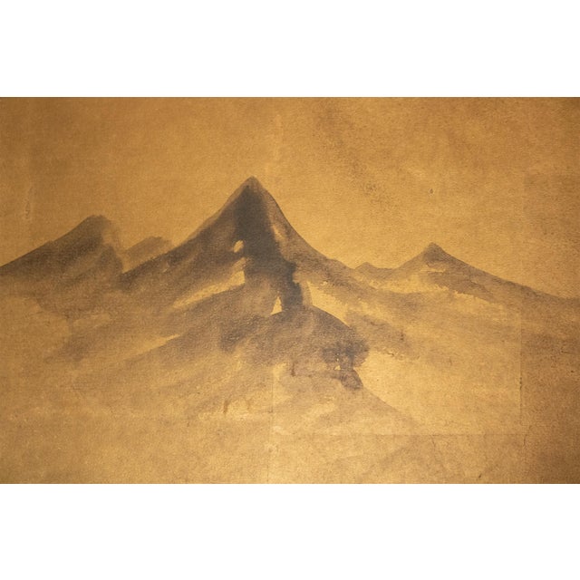 "Samurai", 1970s Showa Era Japanese Painted Byobu Screen For Sale - Image 11 of 18