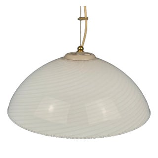 Vintage Swirl Murano Glass Pendant Lamp, Italy, 1970s For Sale