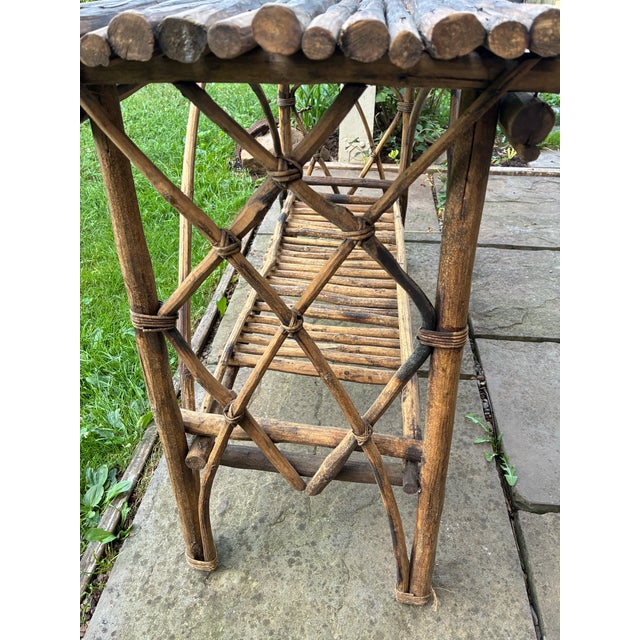 Vintage Adirondack Twig Console Table For Sale In Philadelphia - Image 6 of 9