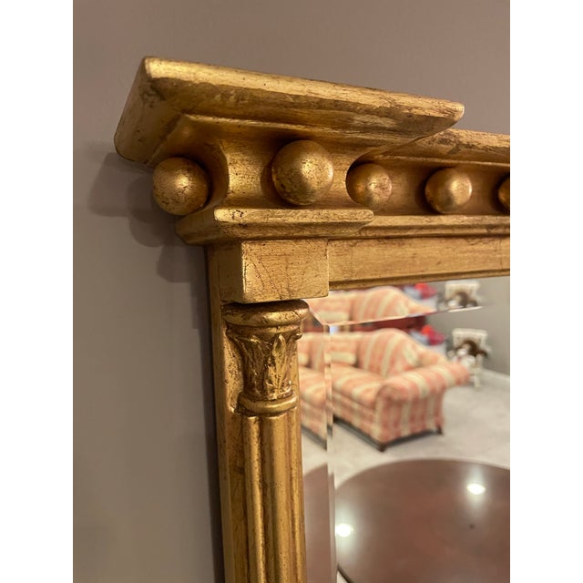 Traditional Friedman Brothers Large Traditional Gold Leaf Mirror For Sale - Image 3 of 12