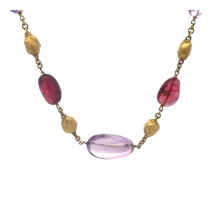 Marco Bicego Siviglia 18k Gold Gems Necklace Yellow Bead Motifs For Sale