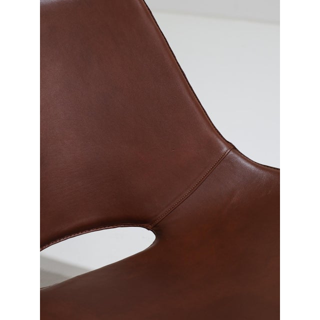 IS63 Scimitar Chair in Cognac Leather by Fabricius and Kastholm for Ivan Schlechter, 1960s For Sale - Image 14 of 16