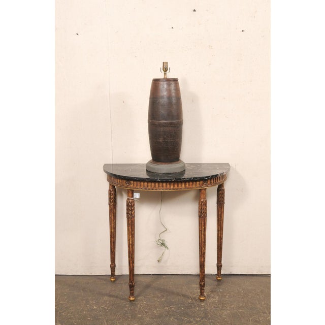 This distinctive table lamp is crafted from an early 20th-century British Colonial architectural column fragment,...