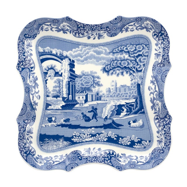 Spode Spode Blue Italian Devonia Tray 14" For Sale - Image 4 of 4