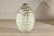 Large Artisan Cream Glazed Ceramic Vase with Brown Striated Bands For Sale - Image 10 of 17