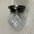 Small Art Nouveau ceiling lamp in patinated brass and cut crystal glass. Up to 250V (Europe/UK Standard).The wiring of...