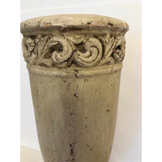 Mid-Century Modern 1980s Outdoor Textured Accent Garden Vase/Planter For Sale - Image 3 of 3