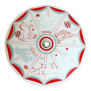 Mid-Century Circus Flush Light For Sale