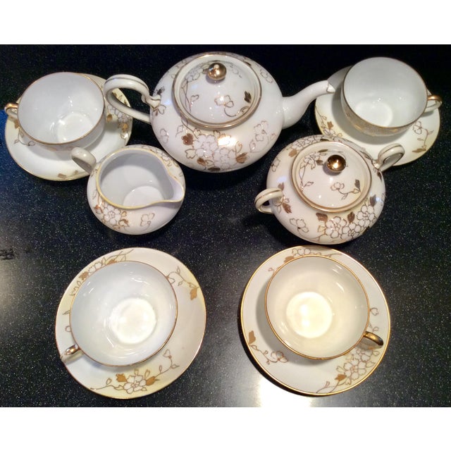 Antique Hand Painted Gold Moriage Japanese Tea Set Chairish