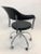 Animal Skin Modern Italian Black Leather Chair and Chromed Steel Frame For Sale - Image 7 of 9