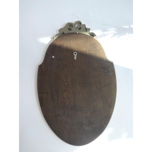 Wood Vintage Ornate Gold Bow Mirror, 1950s For Sale - Image 7 of 8