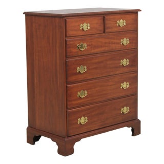 Henkel Harris Cherry 2 Over 4 Drawer High Chest For Sale