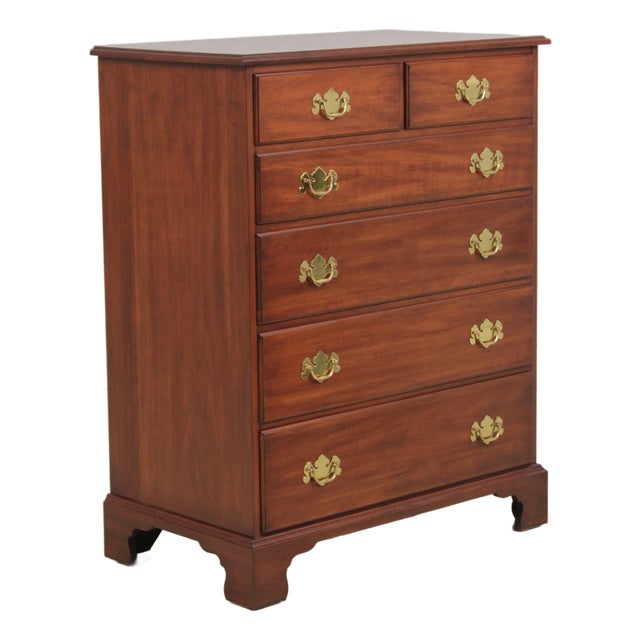 Henkel Harris Cherry 2 Over 4 Drawer High Chest For Sale