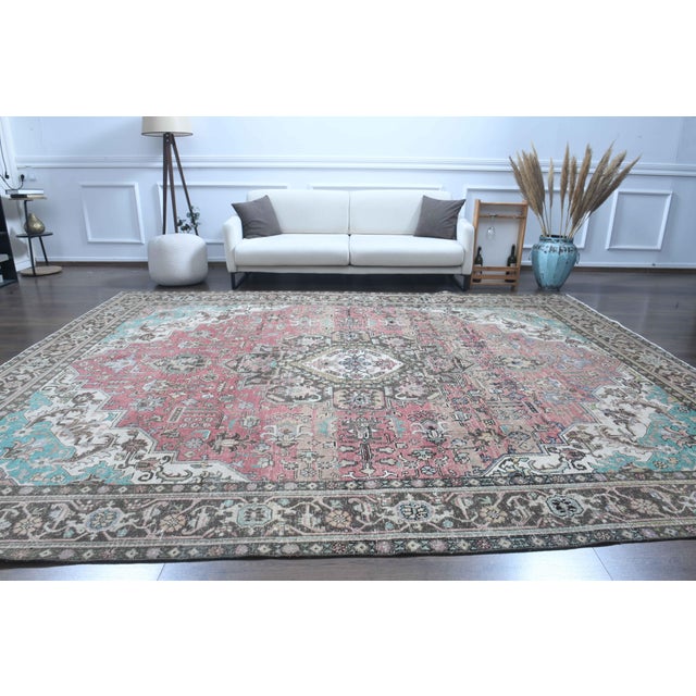 Vintage Persian Hand-Knotted area rug is a semi-antique vintage area rug. The '70s Eastern region of Anatolian's unique...
