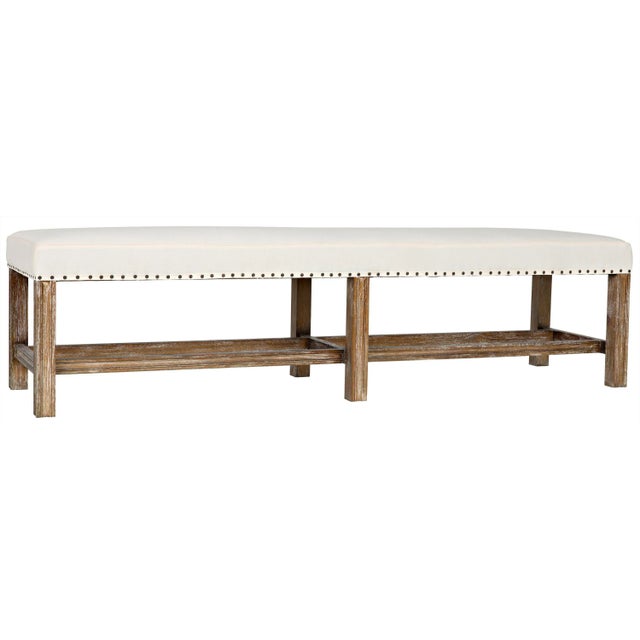 Wood NOIR Sweden Bench, Grey Wash For Sale - Image 7 of 13