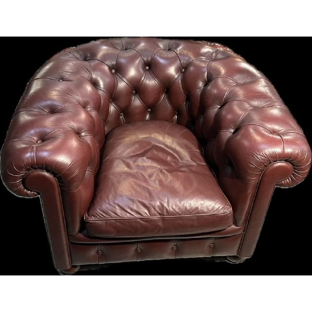 Chesterfield Sofa and Armchairs, 1950s, Set of 3 For Sale - Image 10 of 18