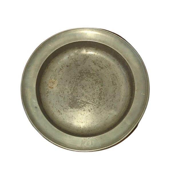Farmhouse Antique Pewter Charger Plate (C. 1780–1840) For Sale - Image 3 of 9
