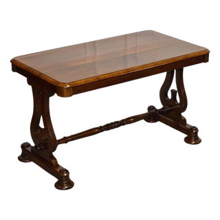 Antique Early Victorian Hardwood Library Writing Table For Sale