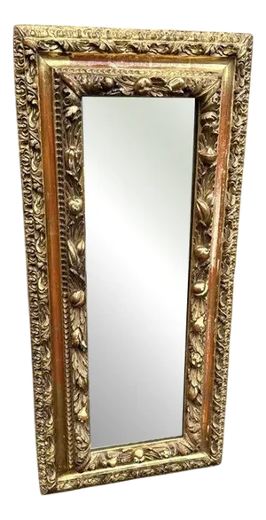 Italian Carved Wood and Gesso Gilt Ornate Mirror