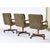 Postmodern Set of 3 Stoneville Brown Gold and Oak Swivel Armchairs on Casters For Sale - Image 3 of 17