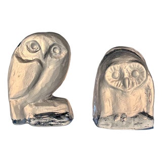 Scandinavian Figurative Paperweight in Glass, 1980s, Set of 2 For Sale