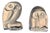 Scandinavian Figurative Paperweight in Glass, 1980s, Set of 2 For Sale