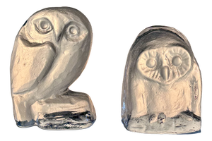 Scandinavian Figurative Paperweight in Glass, 1980s, Set of 2