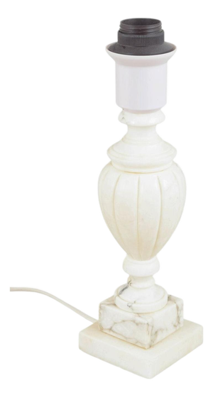 Vintage Italian Table Lamp in White Marble, 1970s
