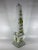 Vintage Italian porcelain square shaped obelisk with white glazed finish and floral painted decoration. Raised rams head...