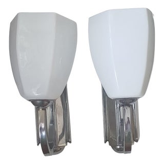 French Art Deco Wall Lamps, 1920s, Set of 2 For Sale
