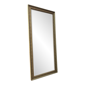 Antique French Carved & Gilded Frame Full Length Floor/Wall Beveled Mirror