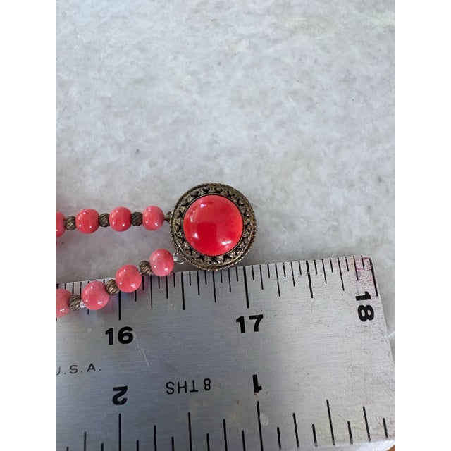 Mid 20th Century Vintage Boho Glass Beaded Hollywood Glam Necklace For Sale - Image 5 of 5