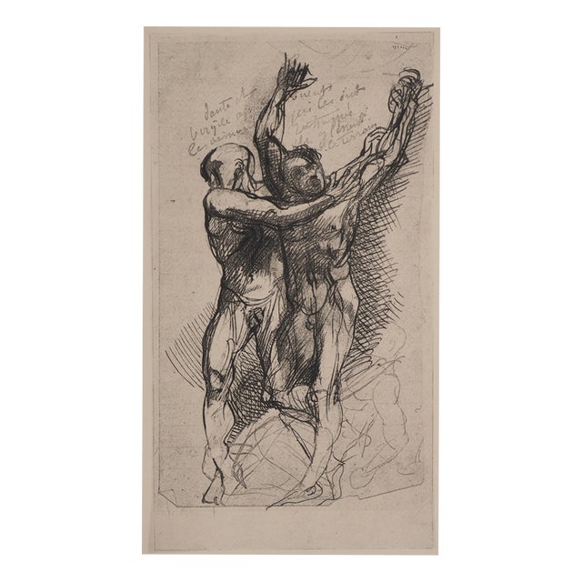 After Auguste Rodin, Nude, Dante, The Terror, Engraving For Sale