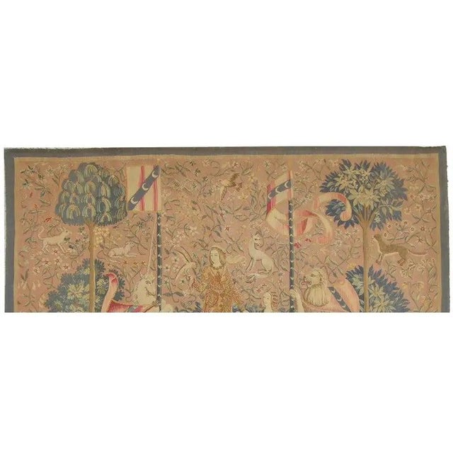 Traditional Antique Printed 1920 Tapestry For Sale - Image 3 of 9
