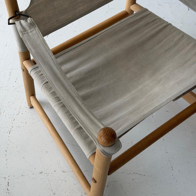 1980s 1980s Danish Canvas Sling Safari Chairs For Sale - Image 5 of 10
