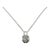 18k White Gold - 0.39 Ct Natural Diamond Luck Shape Pendant With Chain For Sale